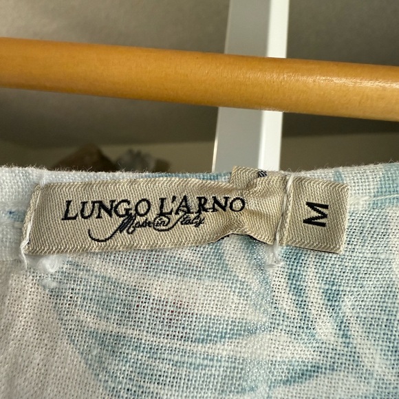 NWOT Lungo L’arno Linen Floral Blue Maxi Dress - Picture 6 of 7